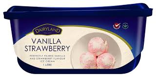 Dairyland Ice Cream Vanilla & Strawberry 1L